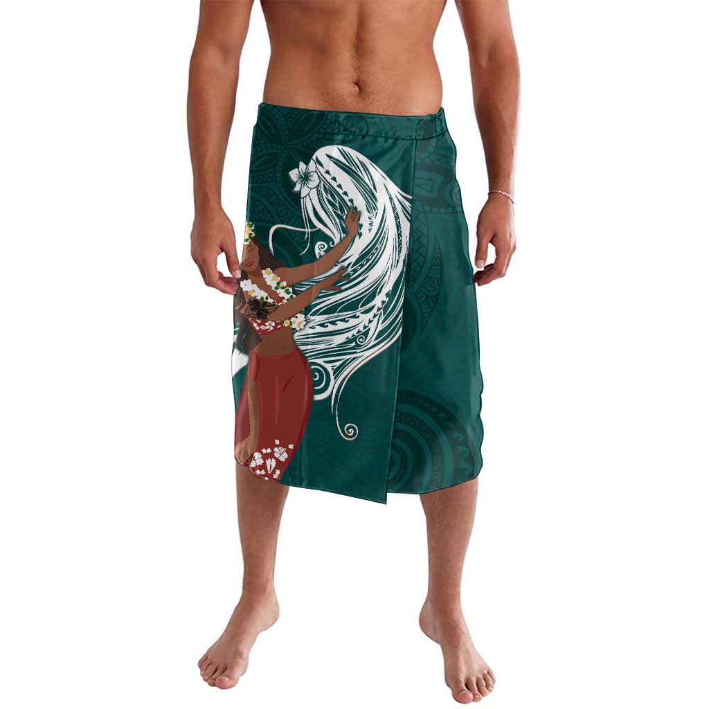 Tahiti Islands Polynesian Plumeria Lavalava Tahitian Vahine 'Ote'a - Teal LT7 Teal - Polynesian Pride