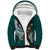 Tahiti Islands Polynesian Plumeria Sherpa Hoodie Tahitian Vahine 'Ote'a - Teal