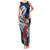 Tahiti Islands Polynesian Plumeria Family Matching Tank Maxi Dress and Hawaiian Shirt Tahitian Vahine 'Ote'a - Navy Blue