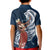 Tahiti Islands Polynesian Plumeria Kid Polo Shirt Tahitian Vahine 'Ote'a - Navy Blue