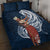 Tahiti Islands Polynesian Plumeria Quilt Bed Set Tahitian Vahine 'Ote'a - Navy Blue