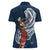 Tahiti Islands Polynesian Plumeria Women Polo Shirt Tahitian Vahine 'Ote'a - Navy Blue