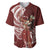 Tahiti Islands Polynesian Plumeria Baseball Jersey Tahitian Vahine 'Ote'a - Scarlet