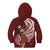 Tahiti Islands Polynesian Plumeria Kid Hoodie Tahitian Vahine 'Ote'a - Scarlet