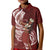 Tahiti Islands Polynesian Plumeria Kid Polo Shirt Tahitian Vahine 'Ote'a - Scarlet