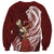 Tahiti Islands Polynesian Plumeria Sweatshirt Tahitian Vahine 'Ote'a - Scarlet