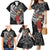 Tahiti Islands Polynesian Plumeria Family Matching Mermaid Dress and Hawaiian Shirt Tahitian Vahine 'Ote'a - Black