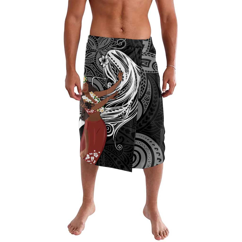 Tahiti Islands Polynesian Plumeria Lavalava Tahitian Vahine 'Ote'a - Black LT7 Black - Polynesian Pride
