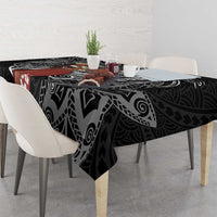 Tahiti Islands Polynesian Plumeria Tablecloth Tahitian Vahine 'Ote'a - Black LT7 - Polynesian Pride