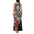 Tahiti Islands Polynesian Plumeria Tank Maxi Dress Tahitian Vahine 'Ote'a - Black