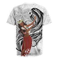 Tahiti Islands Polynesian Plumeria Rugby Jersey Tahitian Vahine 'Ote'a - White LT7 - Polynesian Pride