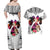 Polynesian Couples Matching Off Shoulder Maxi Dress and Hawaiian Shirt Dog Lover With Beagle - Sunset At The Beach White Ver LT7 - Polynesian Pride