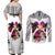 Polynesian Couples Matching Off Shoulder Maxi Dress and Long Sleeve Button Shirts Dog Lover With Beagle - Sunset At The Beach White Ver LT7 - Polynesian Pride