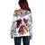 Polynesian Off Shoulder Sweater Dog Lover With Beagle - Sunset At The Beach White Ver LT7 - Polynesian Pride