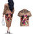 Polynesian Couples Matching Off The Shoulder Long Sleeve Dress and Hawaiian Shirt Dog Lover With Beagle - Sunset At The Beach Brown Ver LT7 - Polynesian Pride