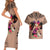 Polynesian Couples Matching Short Sleeve Bodycon Dress and Hawaiian Shirt Dog Lover With Beagle - Sunset At The Beach Brown Ver LT7 - Polynesian Pride