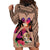 Polynesian Hoodie Dress Dog Lover With Beagle - Sunset At The Beach Brown Ver LT7 - Polynesian Pride