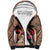 Polynesian Sherpa Hoodie Dog Lover With Beagle - Sunset At The Beach Brown Ver LT7 Unisex Brown - Polynesian Pride