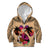 Polynesian Kid Hoodie Dog Lover With Border Collie - Sunset At The Beach LT7 Zip Hoodie Coral - Polynesian Pride