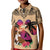 Polynesian Kid Polo Shirt Dog Lover With Border Collie - Sunset At The Beach LT7 Kid Coral - Polynesian Pride