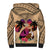 Polynesian Sherpa Hoodie Dog Lover With Border Collie - Sunset At The Beach LT7 - Polynesian Pride