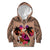 Polynesian Kid Hoodie Dog Lover With Border Collie - Sunset At The Beach Brown Ver LT7 Hoodie Brown - Polynesian Pride