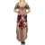 Polynesian Summer Maxi Dress Dog Lover With Border Collie - Sunset At The Beach Brown Ver LT7 - Polynesian Pride