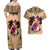 Polynesian Couples Matching Off Shoulder Maxi Dress and Hawaiian Shirt Dog Lover With German Shepherd - Sunset At The Beach LT7 - Polynesian Pride