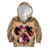 Polynesian Kid Hoodie Dog Lover With German Shepherd - Sunset At The Beach LT7 Zip Hoodie Coral - Polynesian Pride