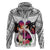 Polynesian Hoodie Dog Lover With German Shepherd - Sunset At The Beach White Ver LT7 - Polynesian Pride