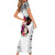 Polynesian Short Sleeve Bodycon Dress Dog Lover With German Shepherd - Sunset At The Beach White Ver LT7 - Polynesian Pride