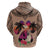 Polynesian Hoodie Dog Lover With German Shepherd - Sunset At The Beach Brown Ver LT7 - Polynesian Pride