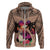 Polynesian Hoodie Dog Lover With German Shepherd - Sunset At The Beach Brown Ver LT7 - Polynesian Pride