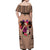 Polynesian Off Shoulder Maxi Dress Dog Lover With German Shepherd - Sunset At The Beach Brown Ver LT7 - Polynesian Pride