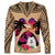 Polynesian Long Sleeve Shirt Dog Lover With Samoyed - Sunset At The Beach LT7 - Polynesian Pride