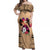 Polynesian Off Shoulder Maxi Dress Dog Lover With Samoyed - Sunset At The Beach LT7 Women Coral - Polynesian Pride