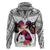 Polynesian Hoodie Dog Lover With Samoyed - Sunset At The Beach White Ver LT7 White - Polynesian Pride