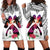 Polynesian Hoodie Dress Dog Lover With Samoyed - Sunset At The Beach White Ver LT7 - Polynesian Pride