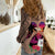 Polynesian Women Casual Shirt Dog Lover With Samoyed - Sunset At The Beach Brown Ver LT7 - Polynesian Pride