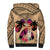 Polynesian Sherpa Hoodie Dog Lover With Shiba Inu - Sunset At The Beach LT7 - Polynesian Pride