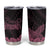 Polynesian Breast Cancer Awareness Tumbler Cup Floral Butterfly