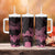 Polynesian Breast Cancer Awareness Tumbler With Handle Floral Butterfly