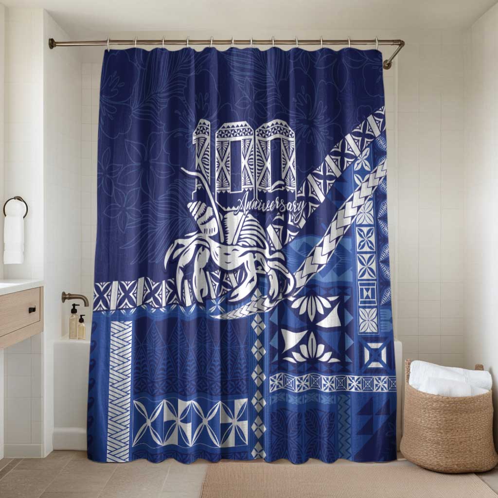 Queen Salote College 100th Anniversary Bathroom Set QSC Royal Girls LT7 Shower Curtain Only Royal Blue - Polynesian Pride