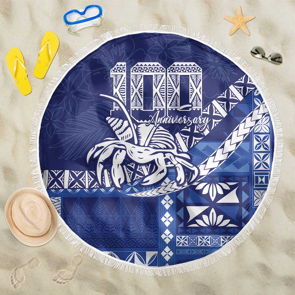 Queen Salote College 100th Anniversary Beach Blanket QSC Royal Girls LT7 One Size 150cm Royal Blue - Polynesian Pride