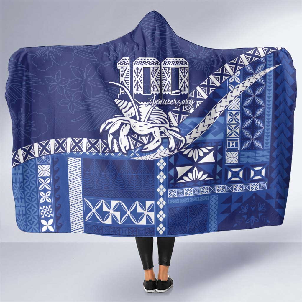 Queen Salote College 100th Anniversary Hooded Blanket QSC Royal Girls LT7 One Size Royal Blue - Polynesian Pride