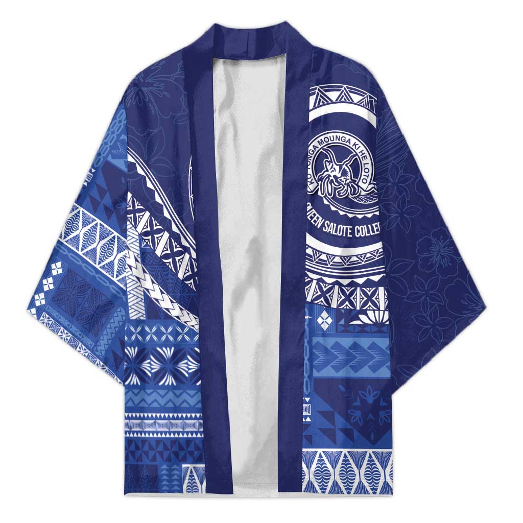 Queen Salote College 100th Anniversary Kimono QSC Royal Girls LT7 Unisex Royal Blue - Polynesian Pride