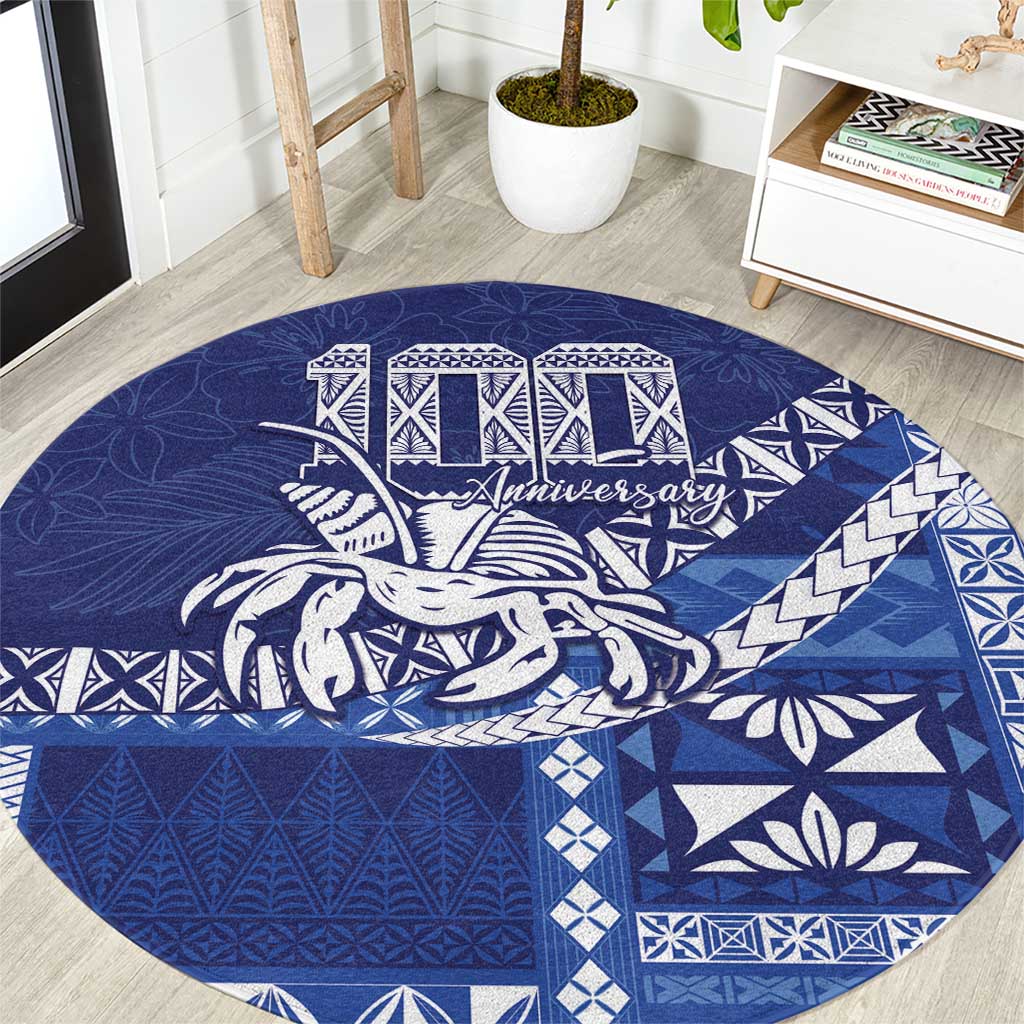 Queen Salote College 100th Anniversary Round Carpet QSC Royal Girls LT7 Royal Blue - Polynesian Pride