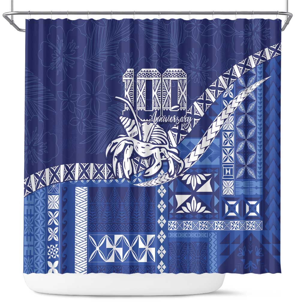 Queen Salote College 100th Anniversary Shower Curtain QSC Royal Girls LT7 Royal Blue - Polynesian Pride