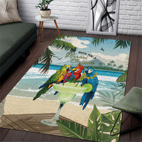 Wish You A Merry Martini Christmas Area Rug Cocktail Parrot-dise LT7 Multicolor - Polynesian Pride