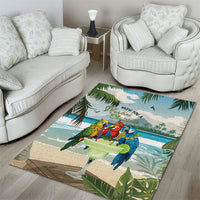 Wish You A Merry Martini Christmas Area Rug Cocktail Parrot-dise LT7 - Polynesian Pride